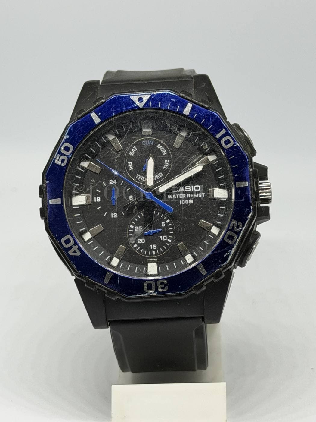 Casio Chronograph (Blue Bezel)