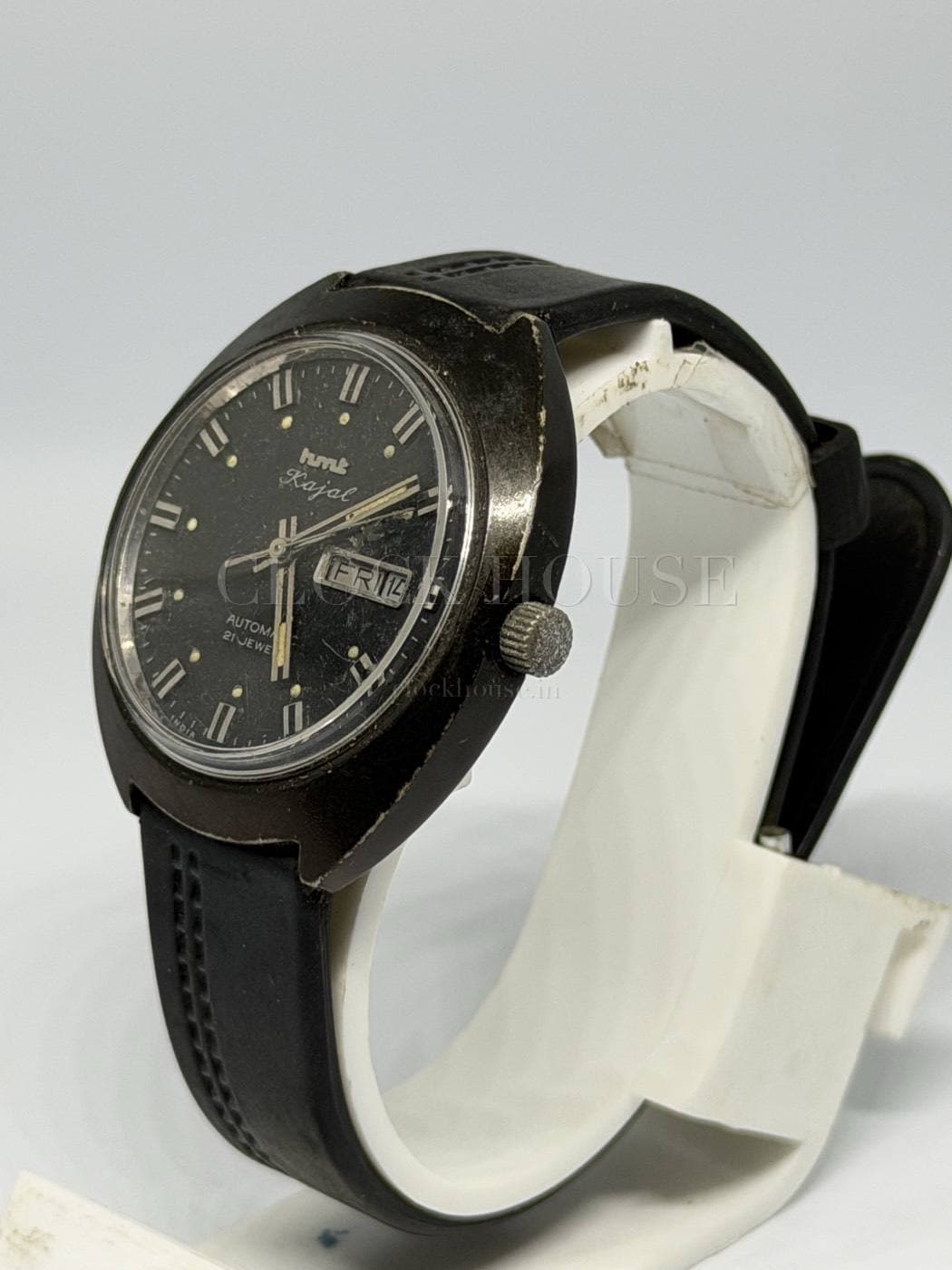 HMT Rajat automatic black dial at an angle