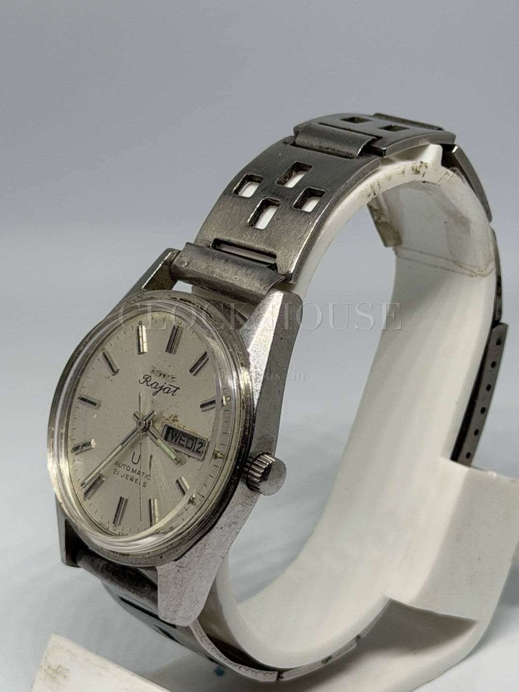 HMT Rajat automatic, silver dial, view 4