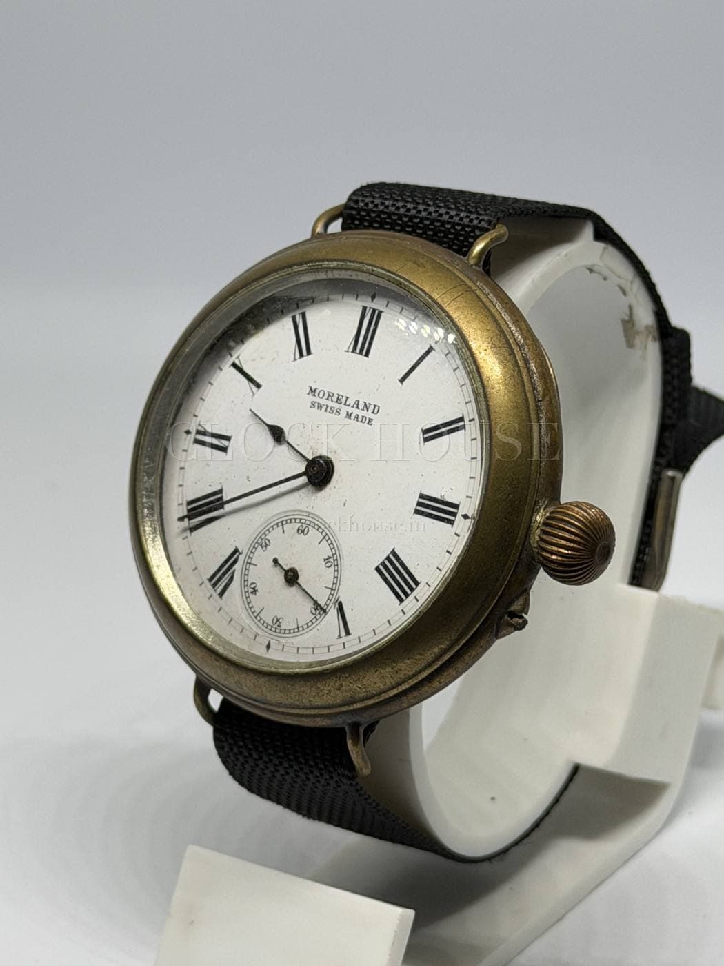 Moreland antique Swiss wristwatch, view 5