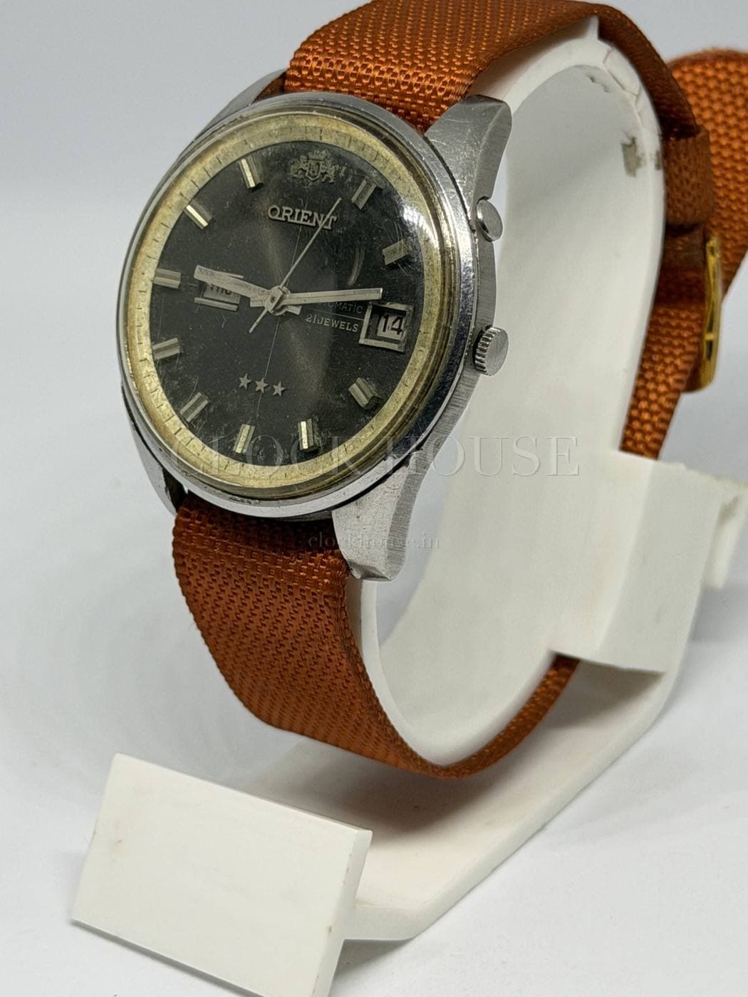 Orient Automatic (Black, 3-Star Dial) vintage Orient automatic, view 5