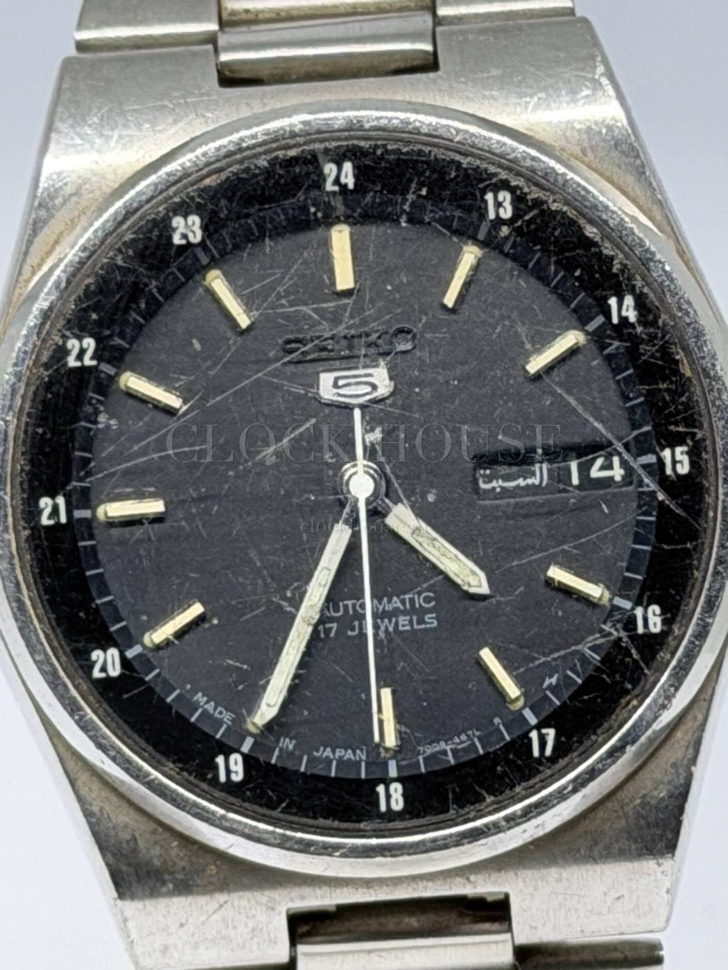 Seiko 5 Black Dial vintage Seiko 5 automatic, view 2