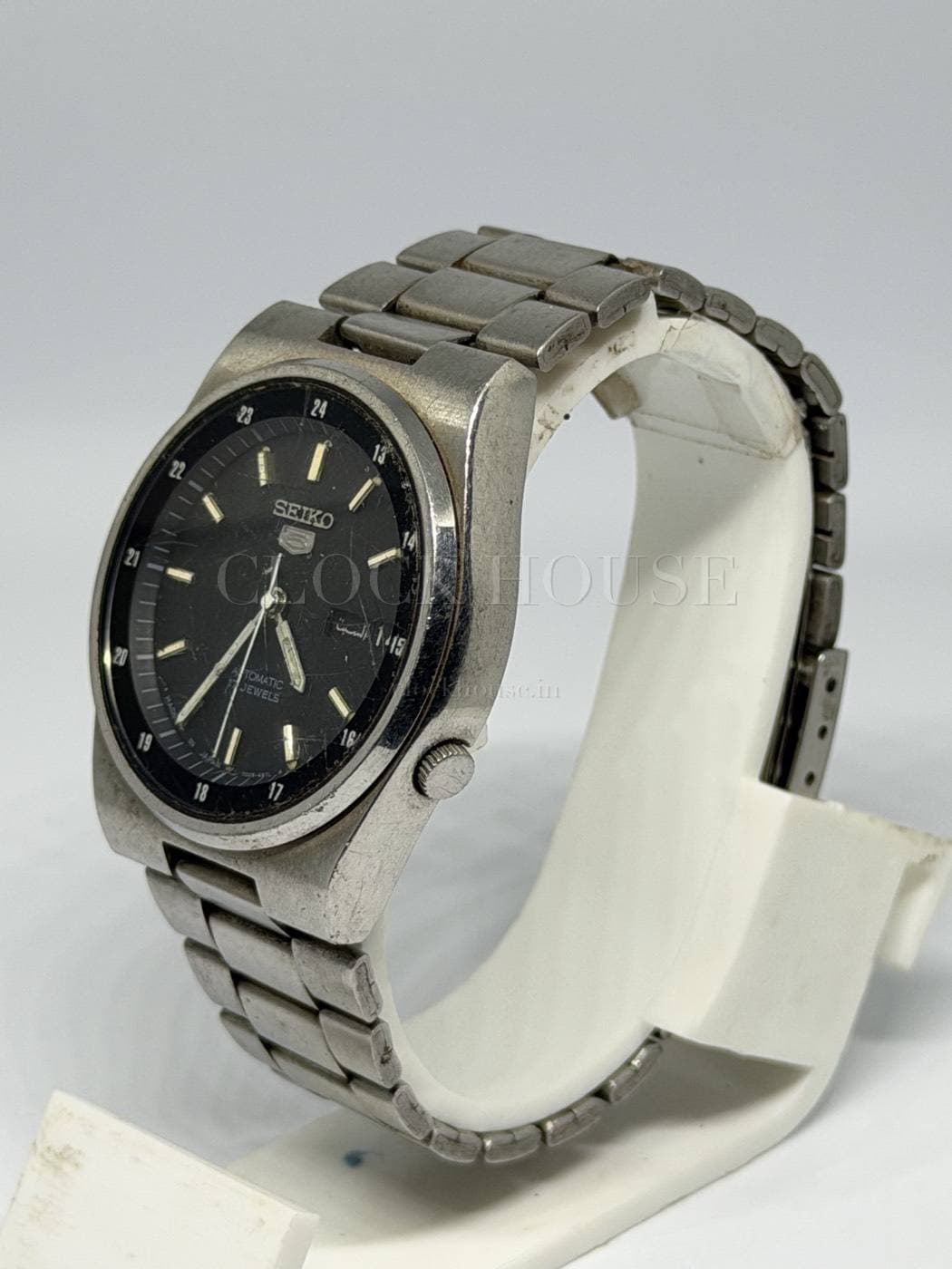 Seiko 5 Black Dial vintage Seiko 5 automatic, view 6