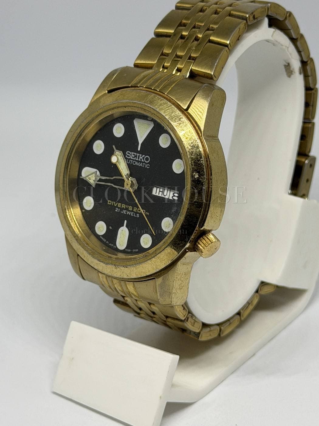 Seiko 5 Black (Diashock) vintage Seiko 5 automatic, view 5