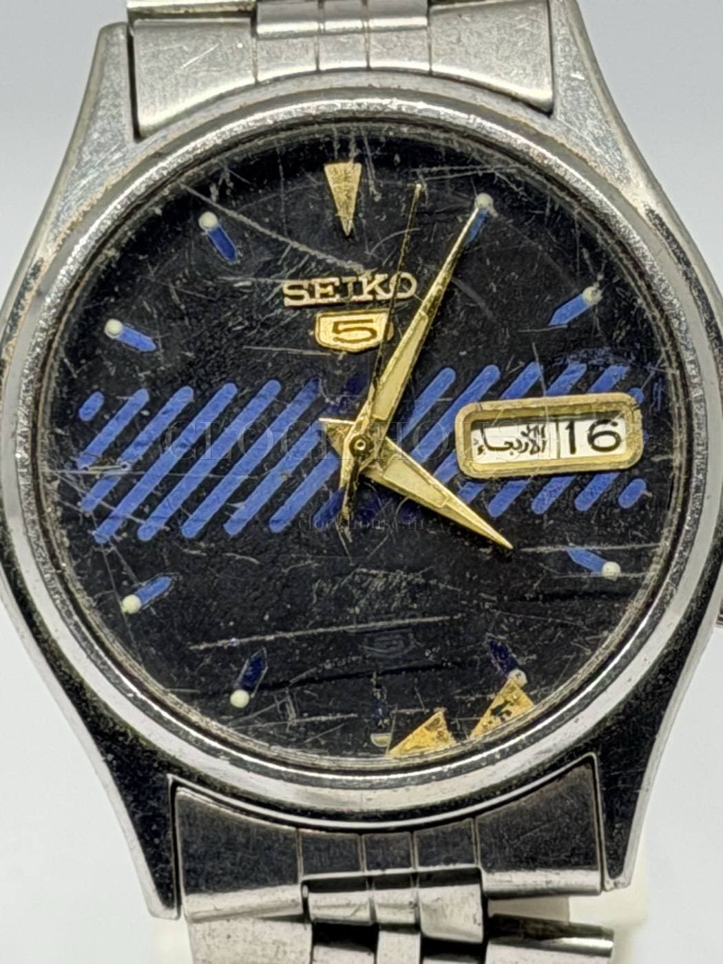 Seiko 5 Blue Dial vintage Seiko 5 automatic, view 2
