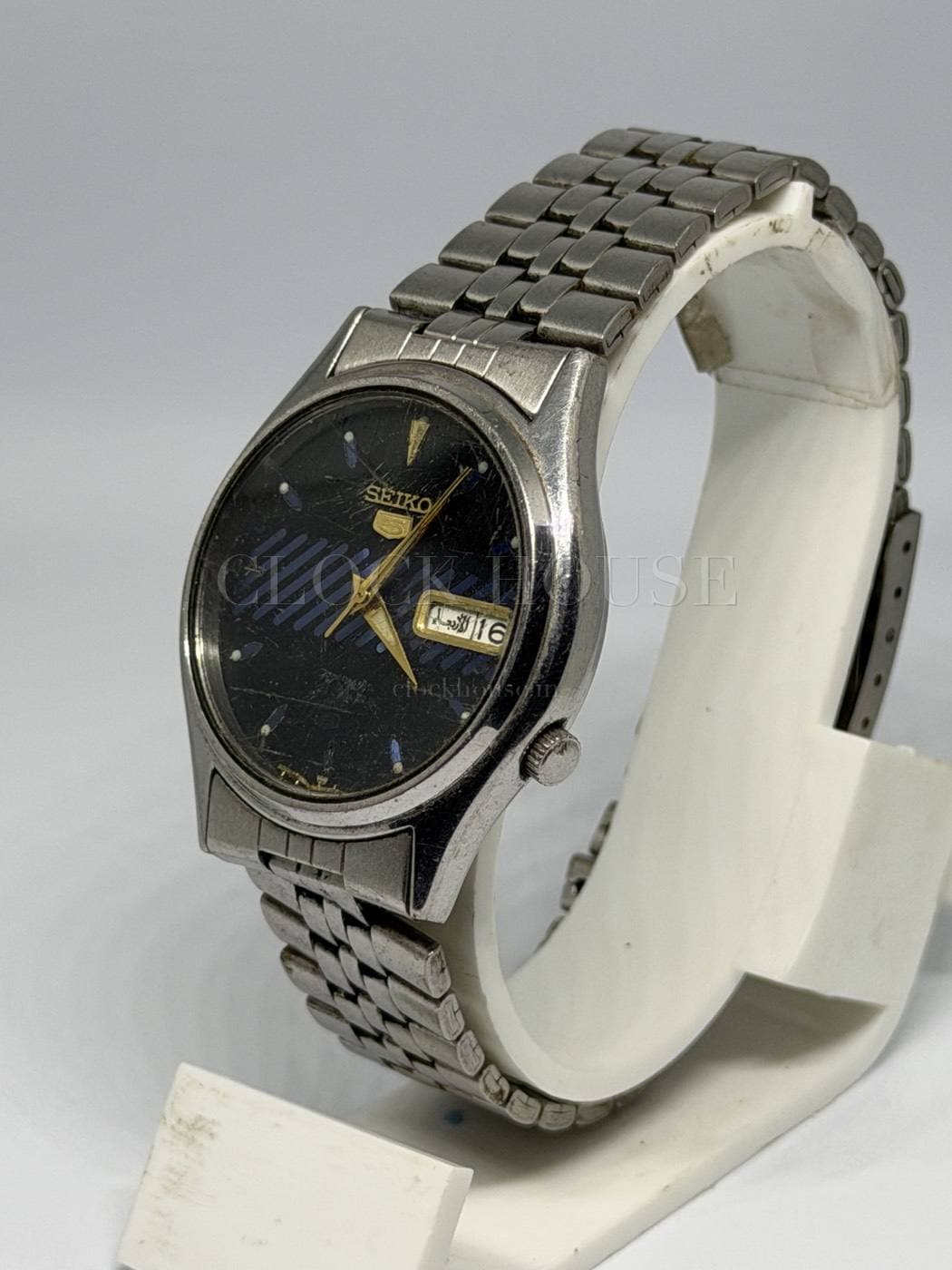 Seiko 5 Blue Dial vintage Seiko 5 automatic, view 6