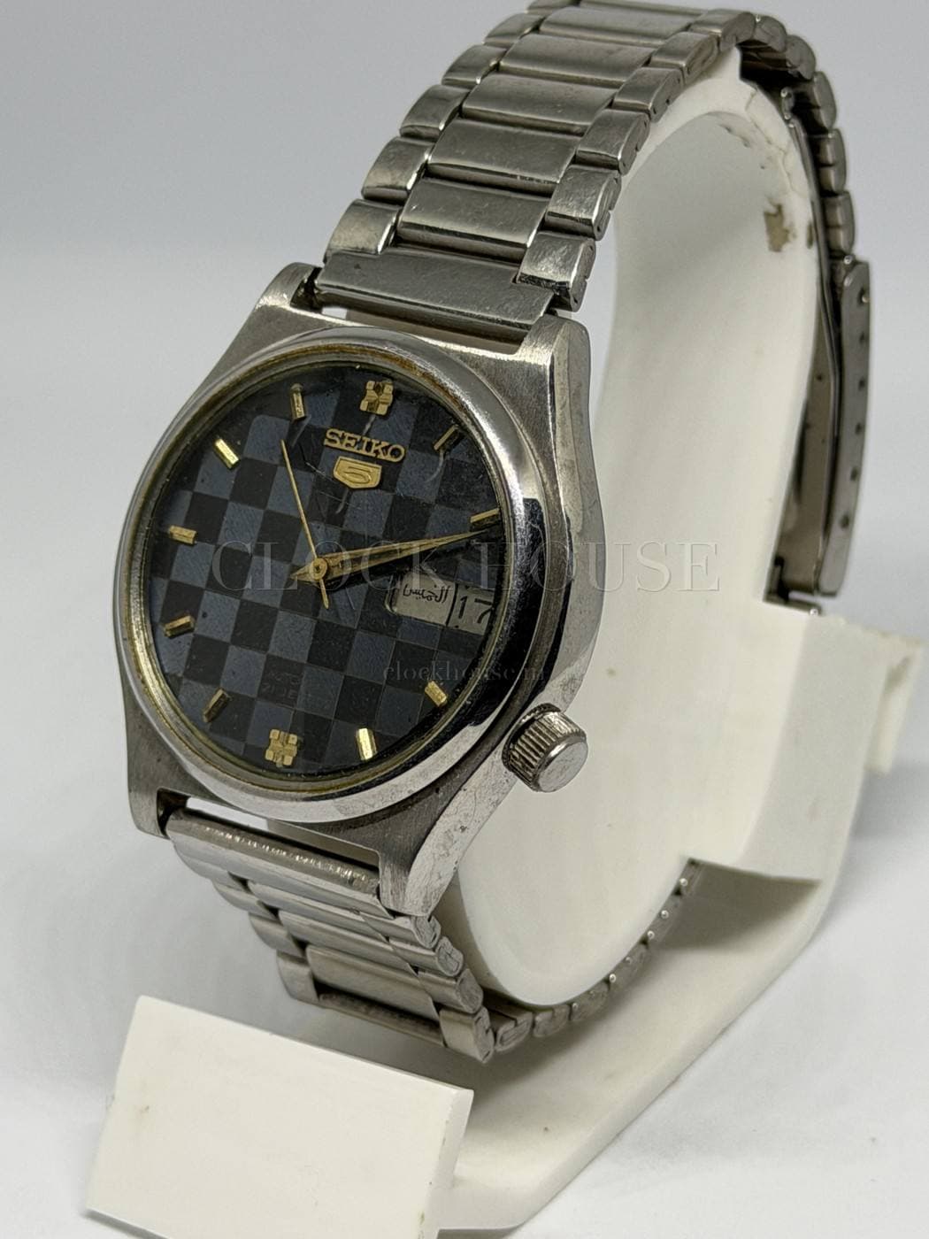 Seiko 5 Blue Waffle Dial vintage Seiko 5 automatic, view 6