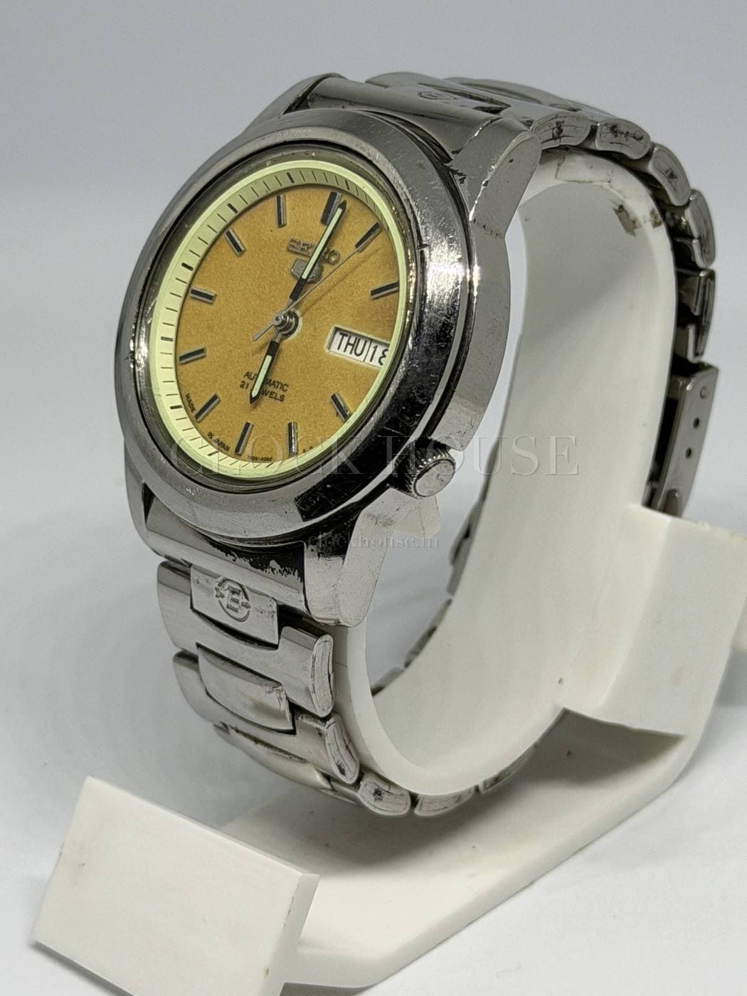 Seiko 5 Yellow Dial vintage Seiko 5 automatic, view 5