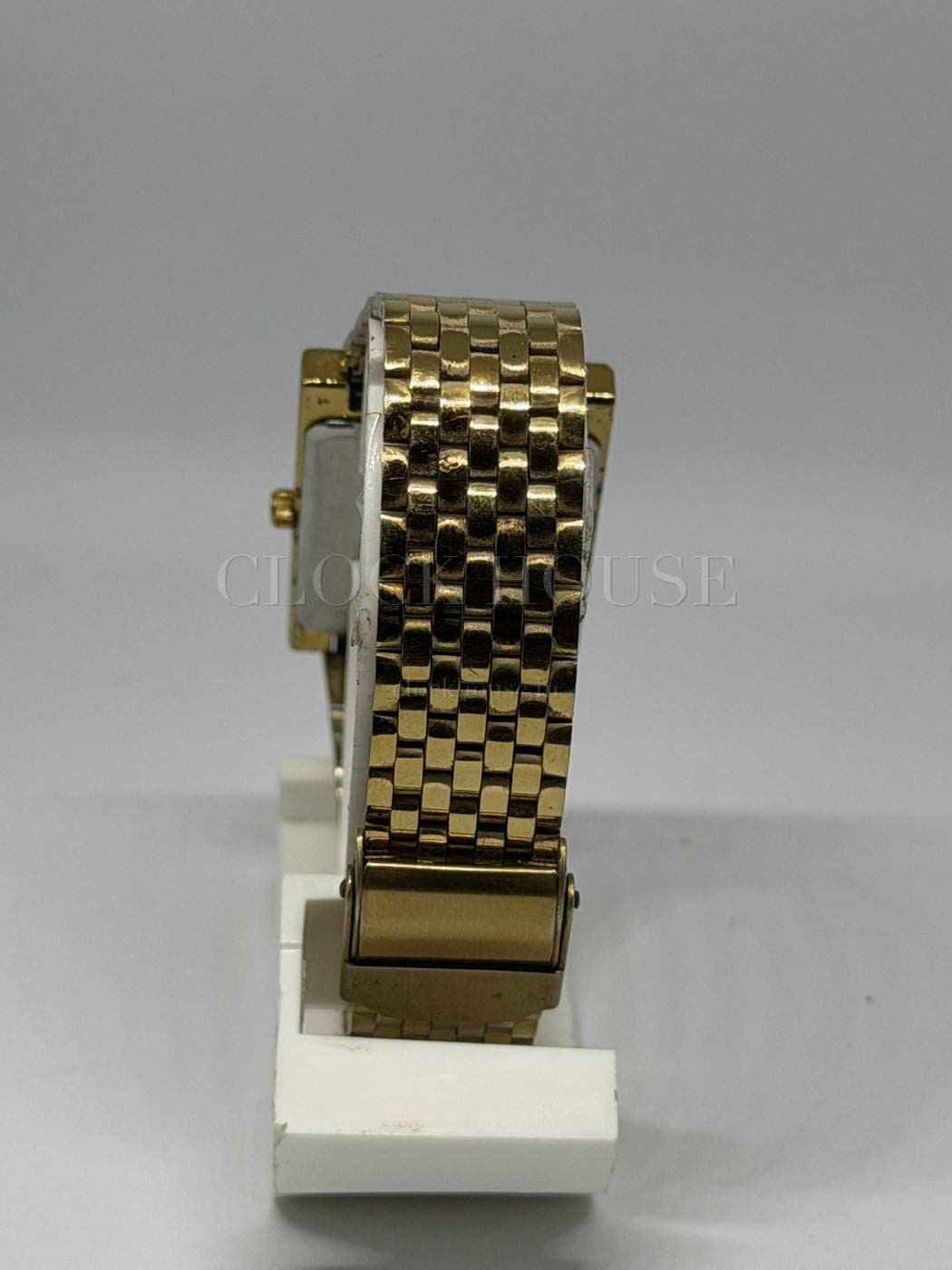 Timex Quartz (Gold Rectangular) pre-owned Timex quartz watch, view 3